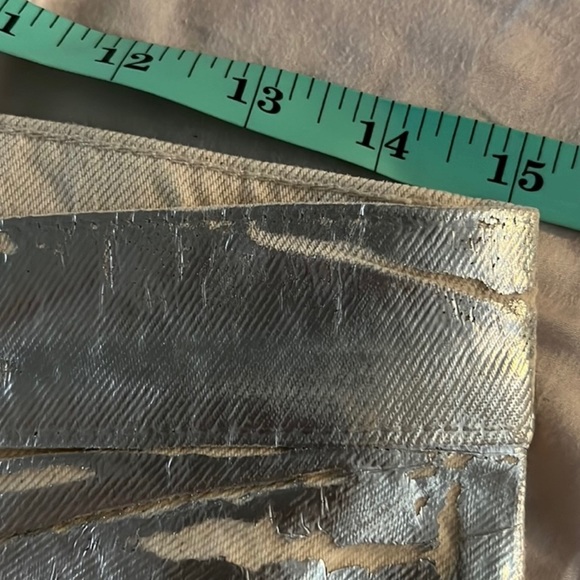NWT ZARA METALLIC SILVER JEANS - Picture 12 of 14